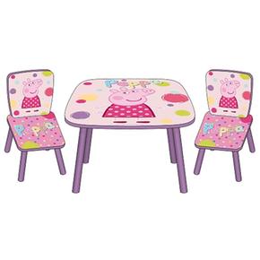 Peppa Pig – Set Mesa + 2 Sillas Rosa Y Lila