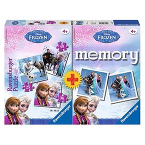 - 3 Puzzles Frozen + Set De Memoria Ravensburger
