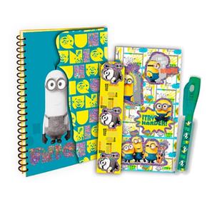 Minions – Agenda Glitter Con Accesorios