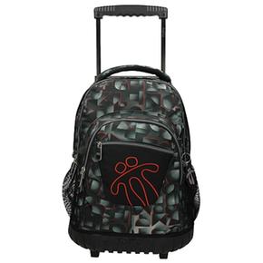 Totto – Trolley Renglon Negro, Gris Y Rojo