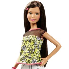 Falda Raquel Barbie Muñeca Fashionista Blanca R435AjL