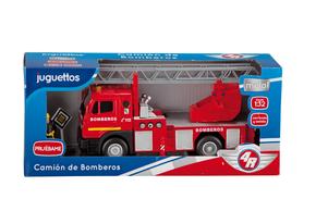 4r Camión De Bomberos Con Luz + Sonido  R/l 1:32