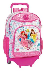 Disney Princess Pink Mochila Grande Con Ruedas