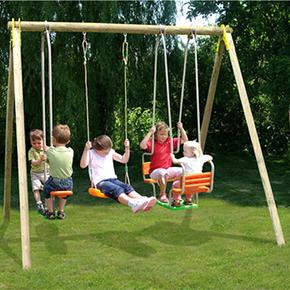 Kokido Columpio De Madera Topwood Con 2 Balancines