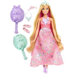 Barbie – Muñeca Mil Peinados Mágicos Vestido Rosa