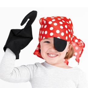 sólido Médula ósea Isla Stewart Set Pañuelo/garfio Pirata Talla Unica