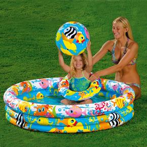 Piscina Con Flotador Y Pelota Fishbowl Intex