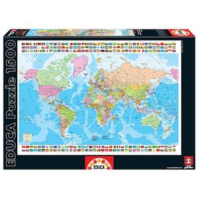 - Mapa Del Mundo – Puzzle 1500 Piezas Educa Borras