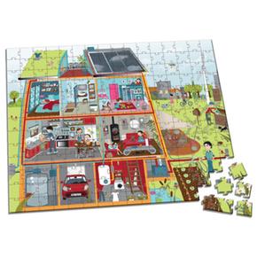 Maleta Puzzle 208 Piezas Casa Ecologica Janod