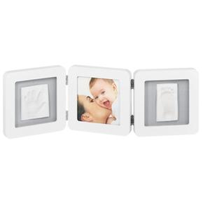 Baby Art Marco Triple Double Print Frame Blanco/gris