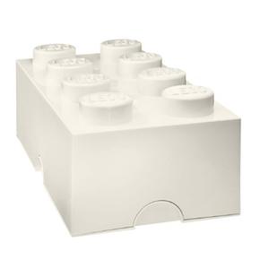 Lego Almacenamiento Ladrillo 8 Blanco