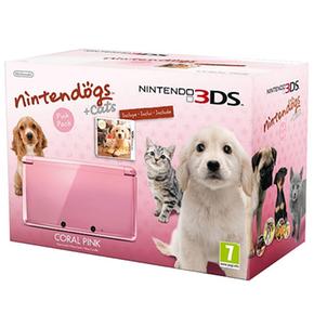 Consola Nintendo 3ds Rosa + Nintendogs + Cats