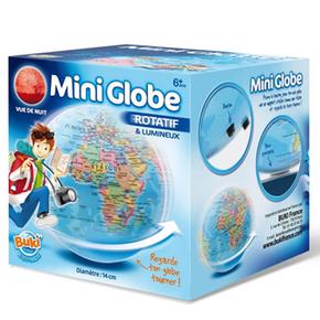 Mini Globo Terráqueo Giratorio Y Luminoso,  En Italiano