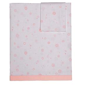 Juego De Sábanas De Cuna 60×120 Patch Rosa Petit Praia