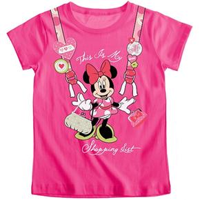 Camiseta Manga Corta Minnie Rosa Oscuro 2 Años