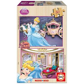 Educa Borrás – Puzzles Disney De Madera 2 X 50 Cenicienta