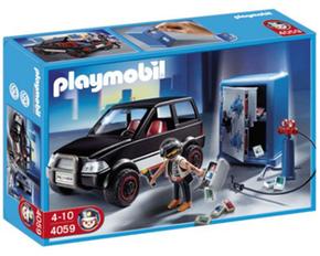 Playmobil Ladrón De Caja Fuerte Con Coche