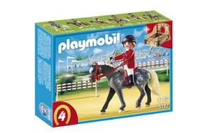 Playmobil Trakehner Con Establo Marrón Y Amarillo