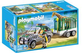 Playmobil Vehículo Del Zoo Con Trailer