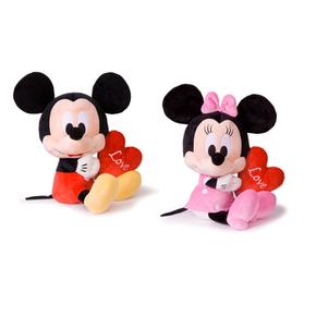 Peluche Mickey Y Minnie Con Corazón Famosa