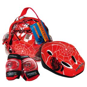 Mochila, Casco Y Protecciones Spiderman Importación