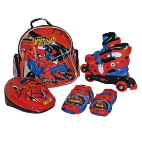 Sets Patín En Línea Con Protecciones Spiderman Talla 31-34 Importación
