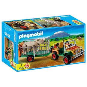 Vehículo Guardabosques Con Rinoceronte Playmobil