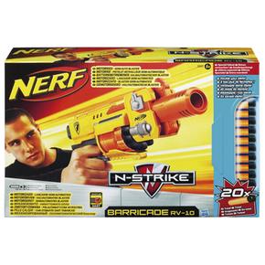 Lanzador N-strike Barricade Rv-10 Dobla Dardos Nerf