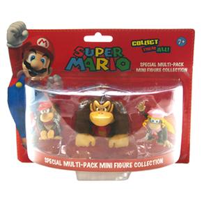 Pack 3 Minifiguras Súper Mario Donkey Importación