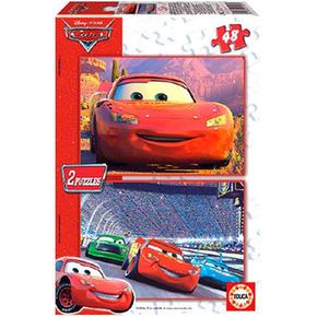 Set De 2 Puzzles 48 Piezas Cars