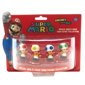 Pack 3 Minifiguras Súper Mario Toad Importación