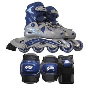 Set Patines En Línea Y Protecciones Stats 30/33 Azul Avigo