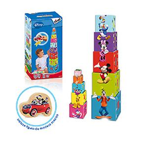 Cubos Apilables De Madera Mickey Mouse Club House Diset