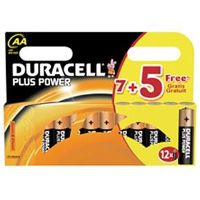 Duracell Plus Aa Lr06 Pack 7+5