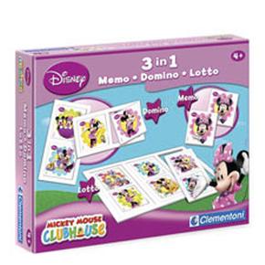 Kit 3 En 1memo, Domino, Lotto Minnie Mouse Clementoni