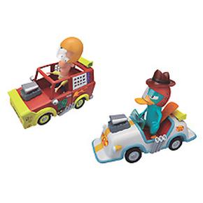 Vehículo Phineas Y Ferb Tunning Con Figura Famosa