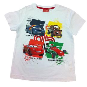 Cars – Camiseta Manga Corta Blanca 6 Años