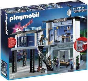 Playmobil Comisaría De Policía Con Sistema De Alarma
