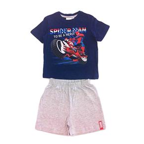 Spiderman – Pijama De Verano Azul Oscuro Y Gris 3 Años