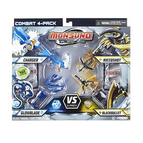 Monsuno – Pack 4 Core De Combate – Riccoshot/blackbullet/charger/glowblade