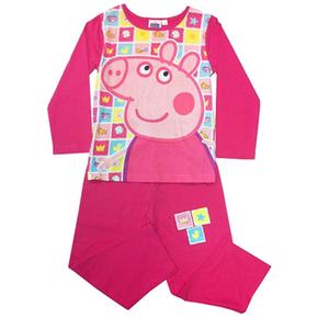 Peppa Pig – Pijama Peppa Fondo Cuadrados – 2 Años