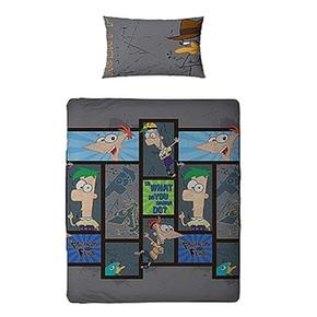 Phineas & Ferb – Set Funda Nordica + Funda De Almohada (135x200cm)