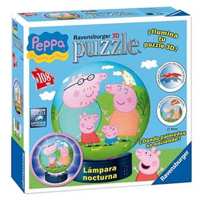 - Puzzleball 108 Piezas + Lámpara Peppa Pig – 12248 Ravensburger