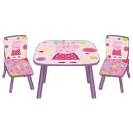 Peppa Pig – Set Mesa + 2 Sillas Rosa Y Lila