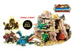 Dinofroz Combact Blister 2 Dinos Con Escenario Pop Up