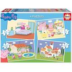 Educa Borrás -peppa Pig – Puzzle 4 En 1