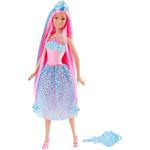 Barbie – Princesa Peinados Mágicos Pelo Rosa-1