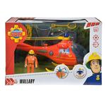 Bombero Sam – Wallaby, Helicóptero Con Figura