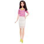 Barbie – Muñeca Fashionista Falda Blanca Top En Vichy