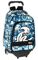 El Niño Mochila Estampada Grande Con Ruedas